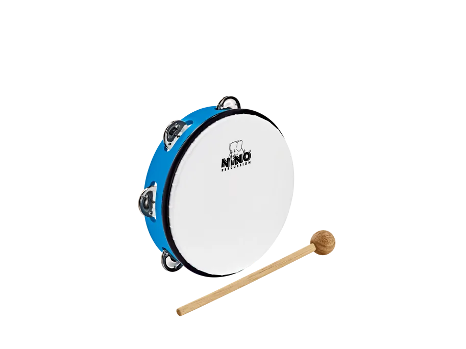NINO® Percussion ABS Tambourine, 8", Sky-Blue