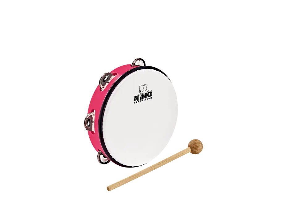 NINO® Percussion ABS Tambourine, 8", Strawberry Pink