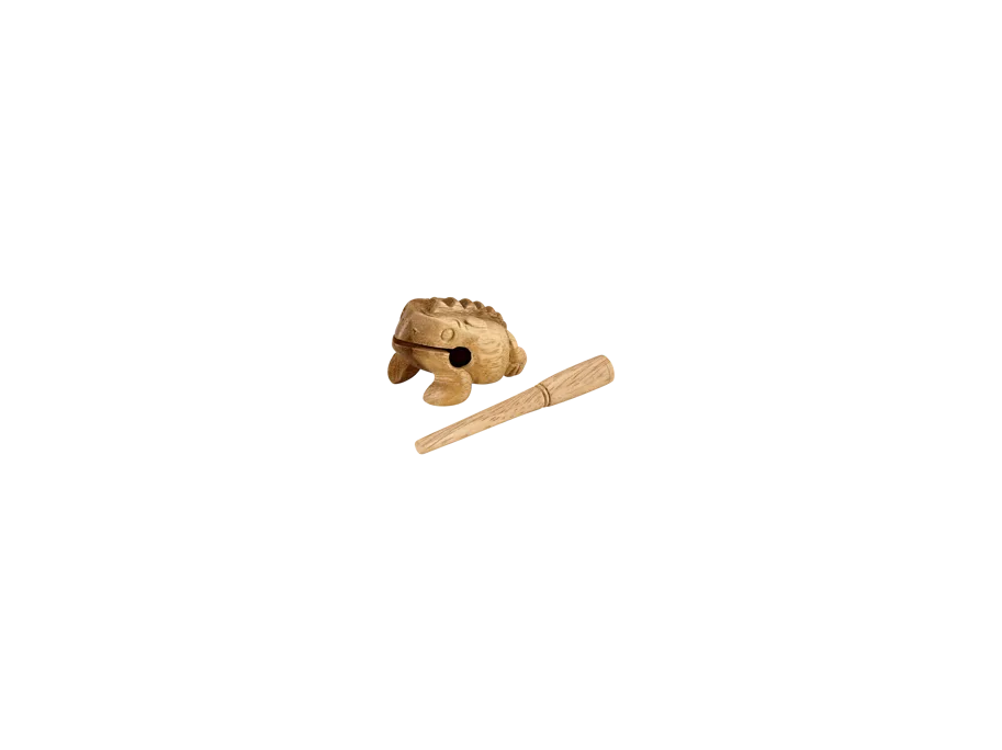 NINO® Percussion Wood Frog Güiro, 2 1/4", X-Small