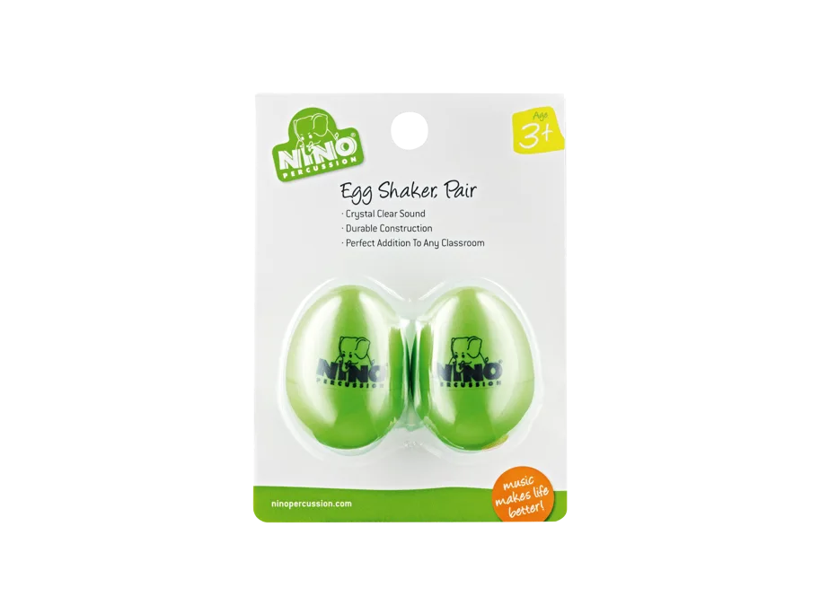 NINO® Percussion Egg Shaker Pair, 1 Pair, Grass-Green