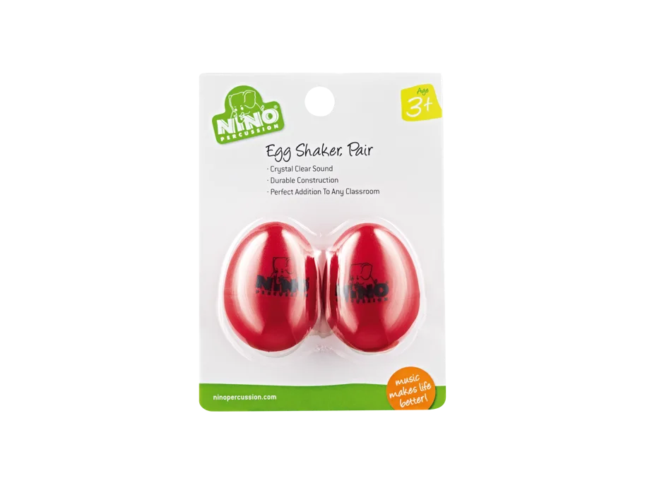 NINO® Percussion Egg Shaker Pair, 1 Pair, Red