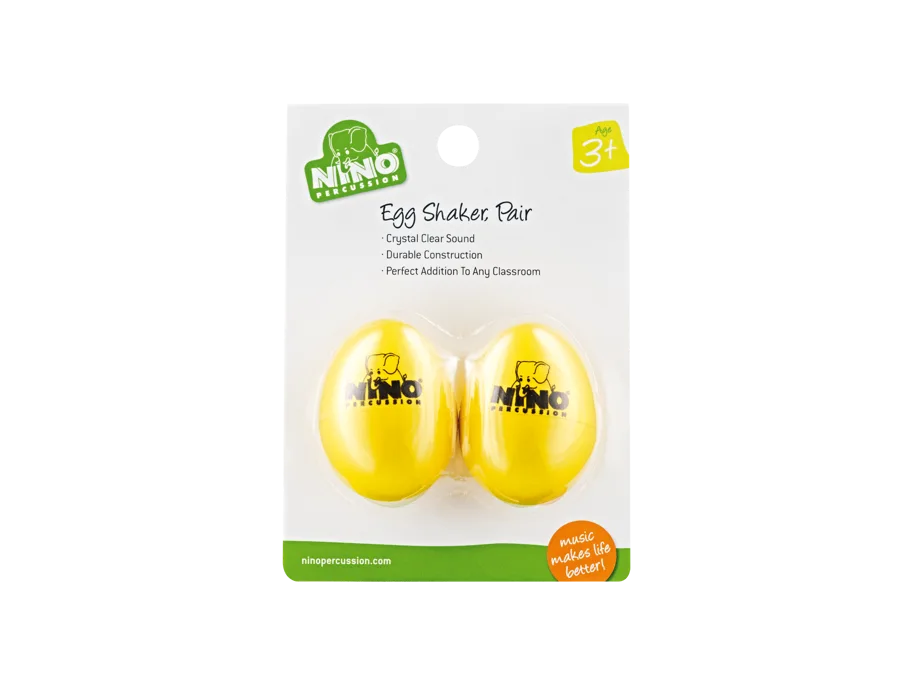 NINO® Percussion Egg Shaker Pair, 1 Pair, Yellow