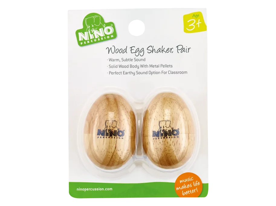 NINO® Percussion Wood Egg Shaker Pair, Small