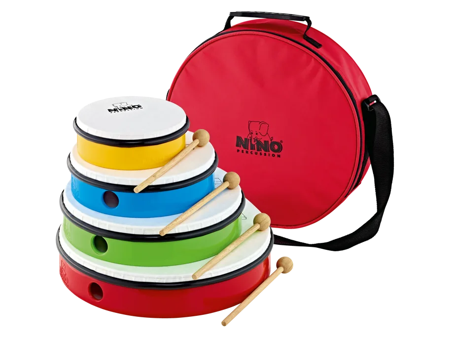 NINO® Percussion ABS Hand Drum Set, Inc. Red Nylon Bag