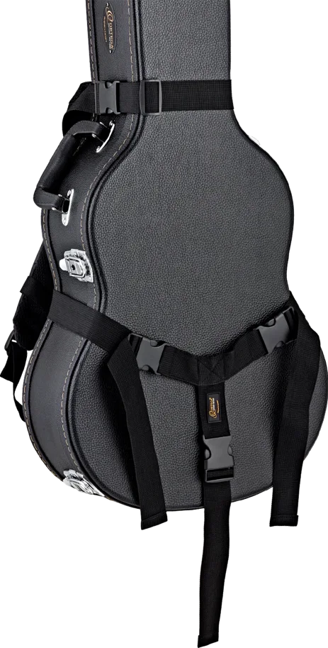 Ortega Dreadnought Case & Backpack Strap Bundle Black