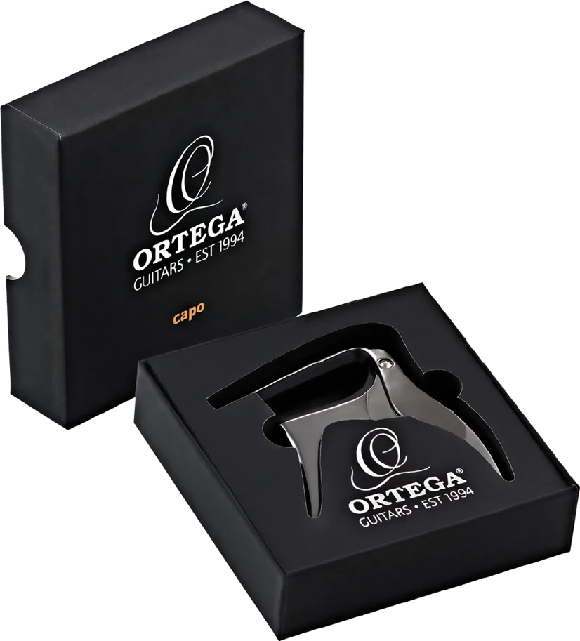 Flat Guitar Capo - Black Chrome