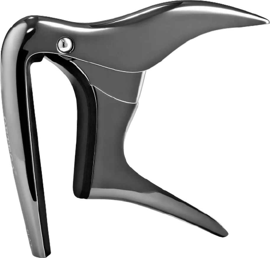 Flat Guitar Capo - Black Chrome