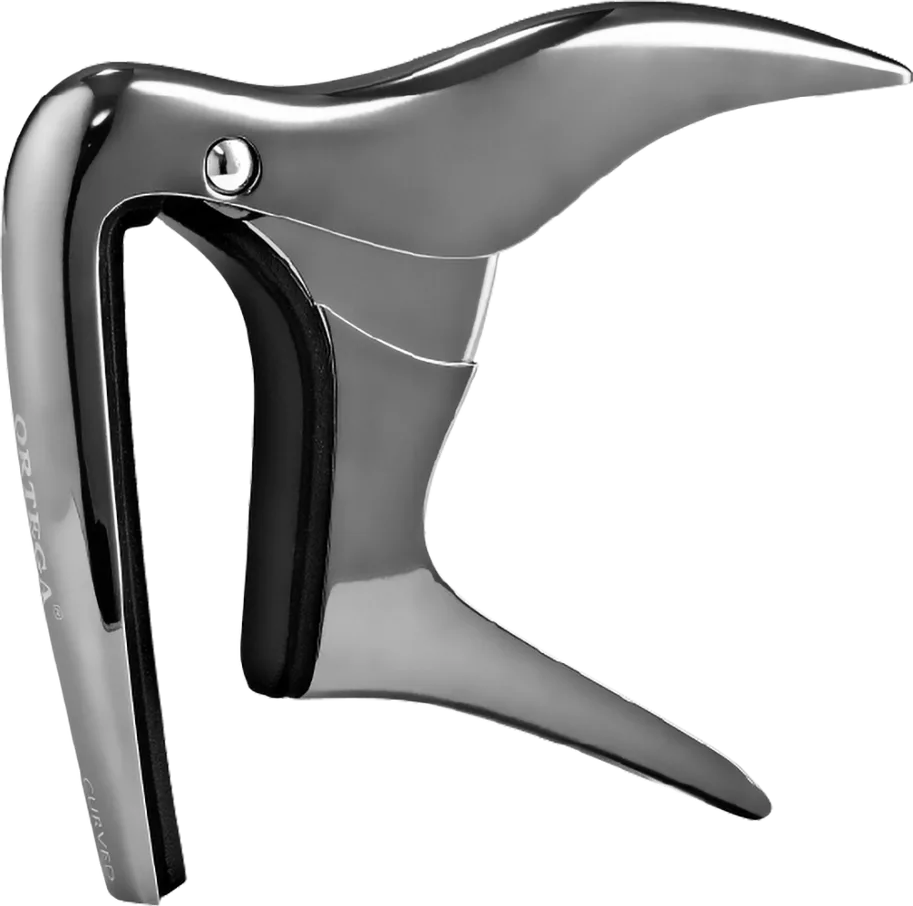 Curved Guitar Capo - Black Chrome
