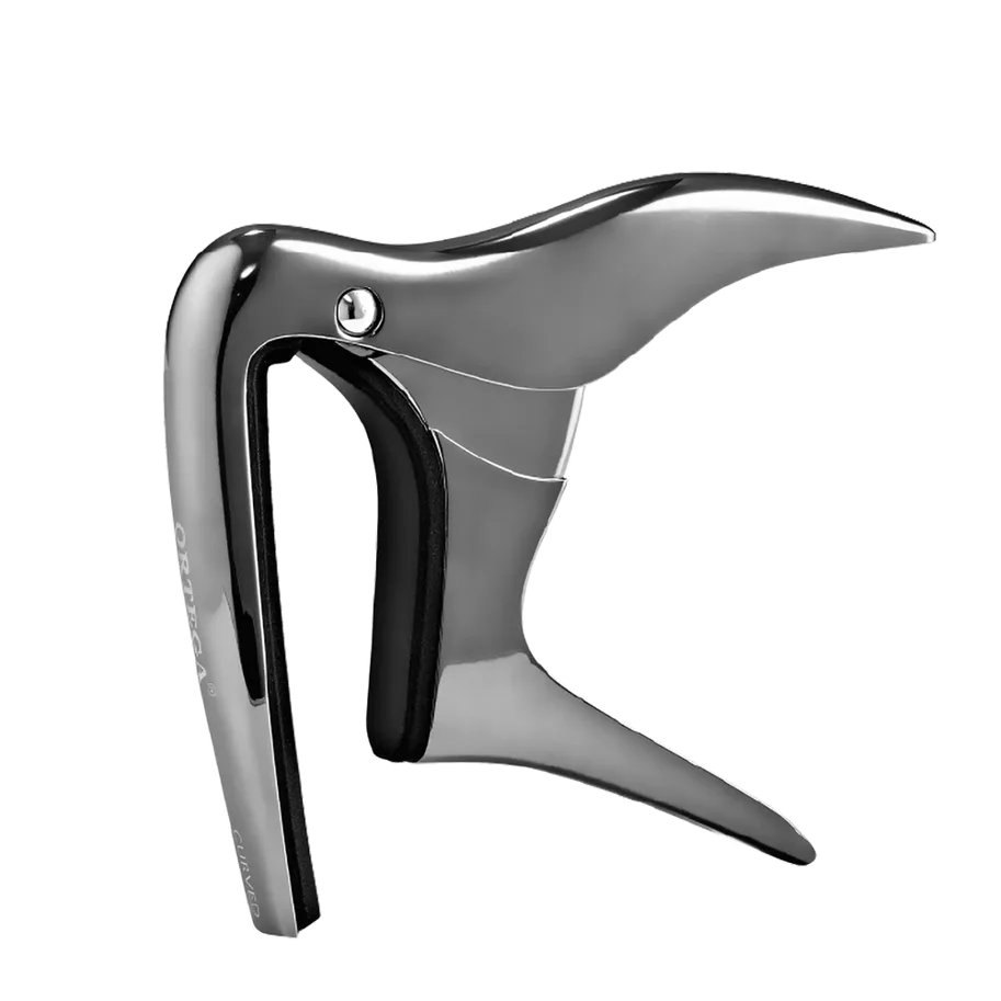 Curved Guitar Capo - Black Chrome