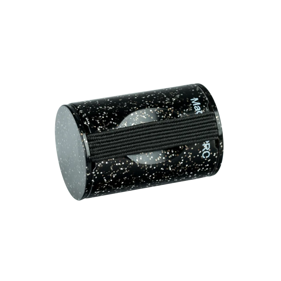 Plastic Finger Shaker - PVC - Black Sparkle