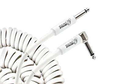 Retro Coiled Cable - Straight/Straight - White