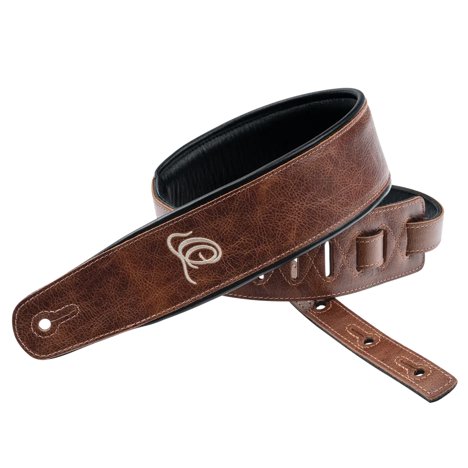 Guitar Genuine Leather Strap - Vintage Desert Sand