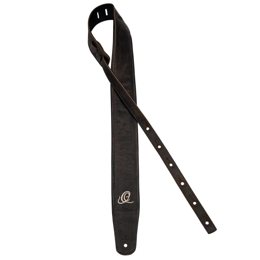 Guitar Genuine Leather Strap - Vintage Bronze