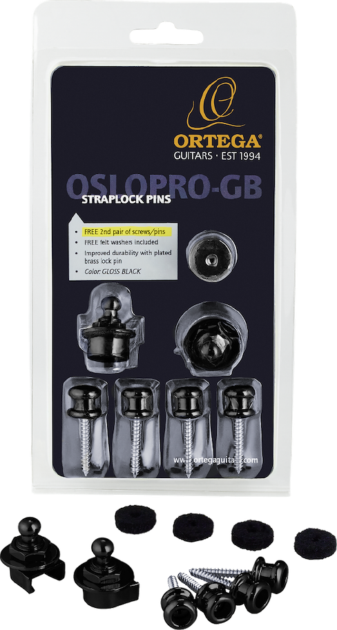 Straplock Pro Gloss Black - FREE 2nd pair of Pins