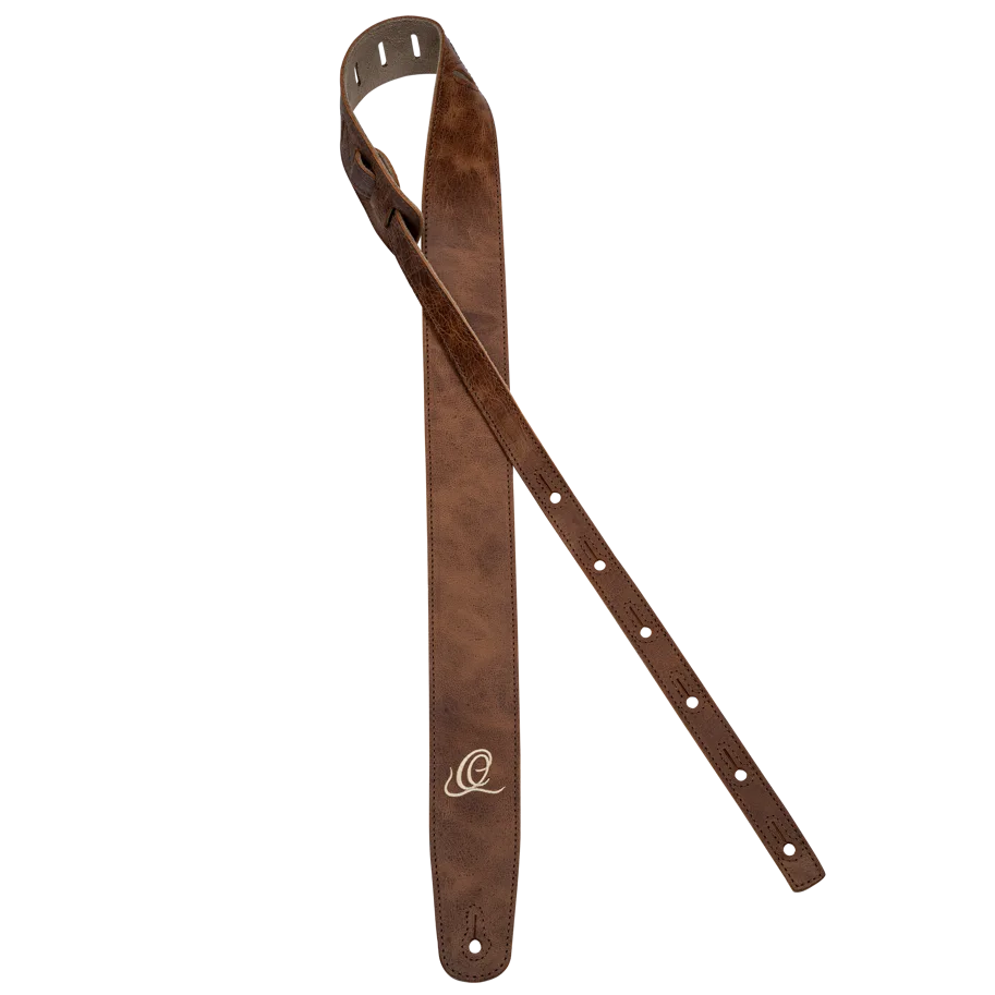 Guitar Suede Leather Strap - Cognac