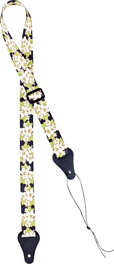 Ukulele Strap - Nylon - Green Flower