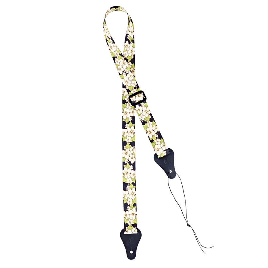Ukulele Strap - Nylon - Green Flower