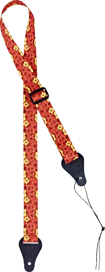 Ukulele Strap - Nylon - Orange Flower