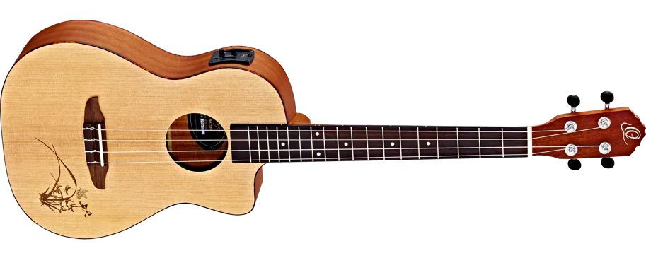Ukulele - Baritone - Spruce Top - Mahogany B&S - PU