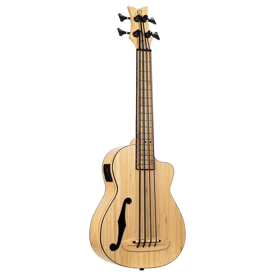 Bamboo Series Acoustic-Electric Uke Bass - Natural