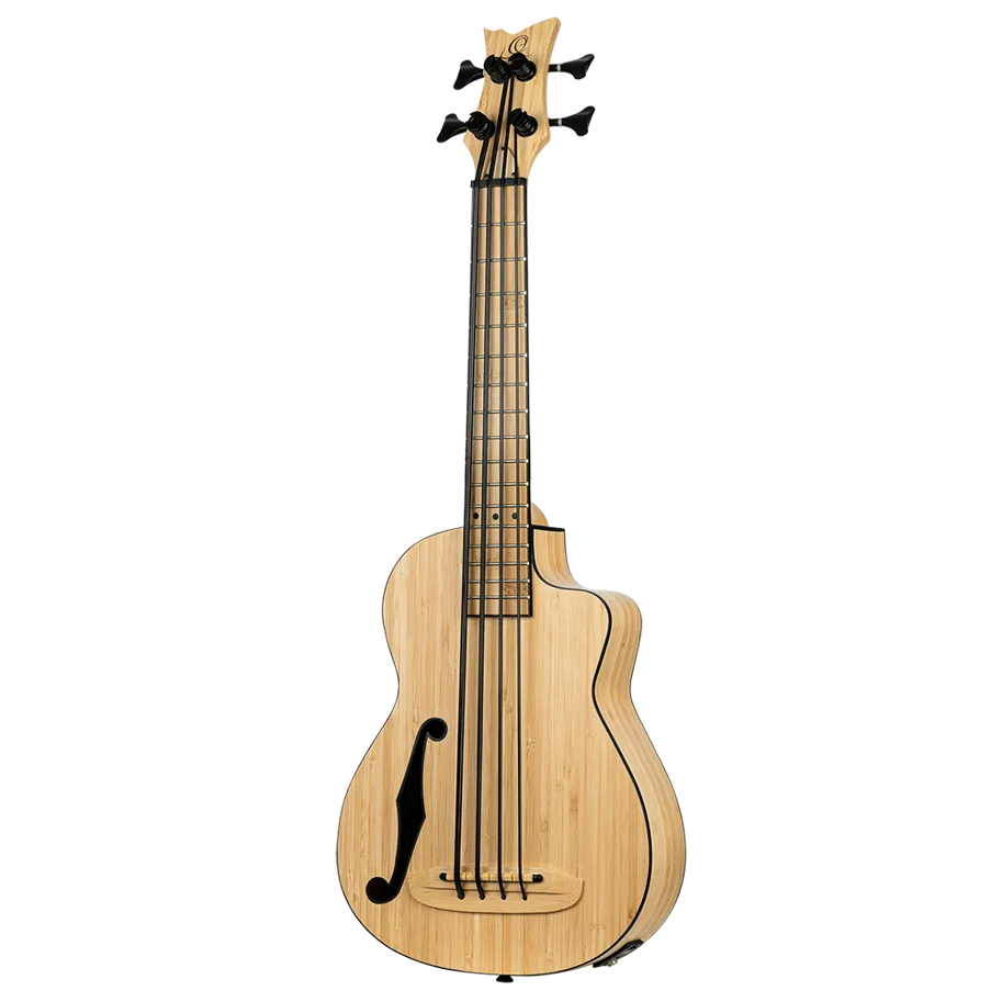 Bamboo Series Acoustic-Electric Uke Bass - Natural
