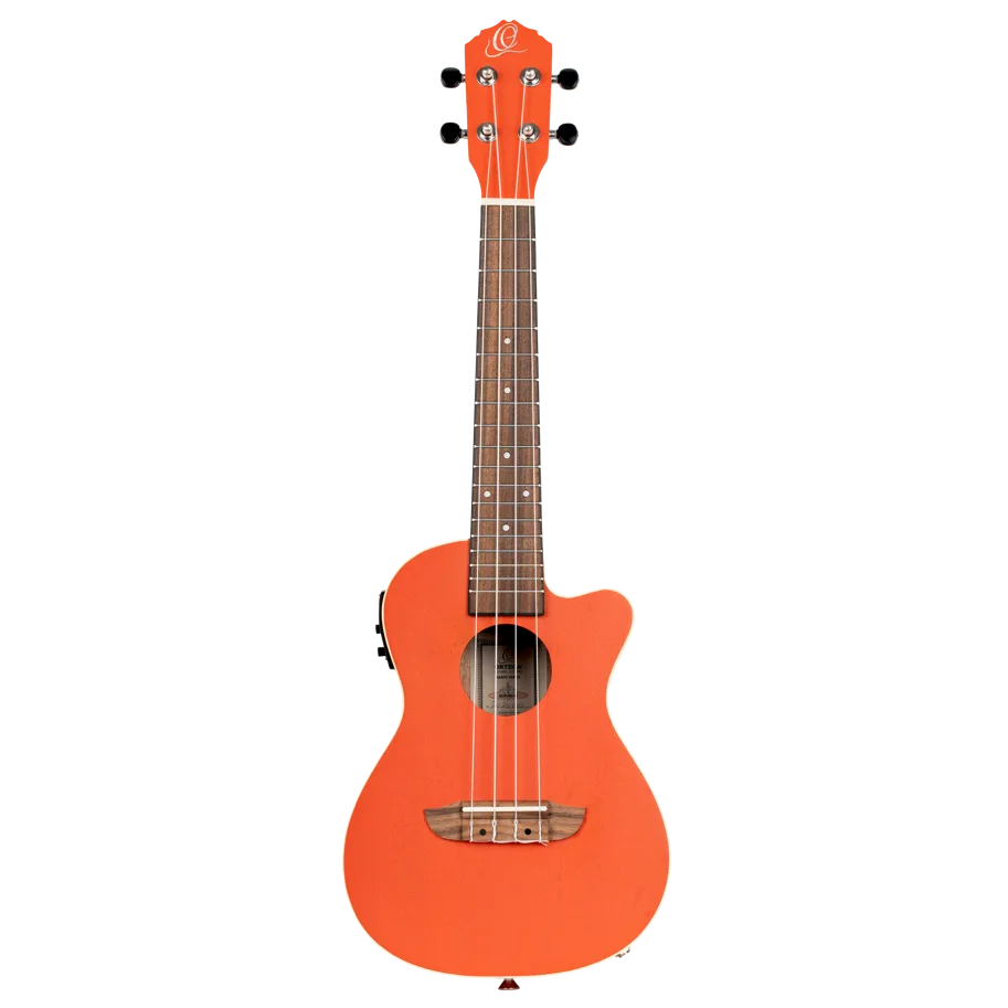 Ukulele - Earth Series - Acoustic-Electric - Pumpkin Orange
