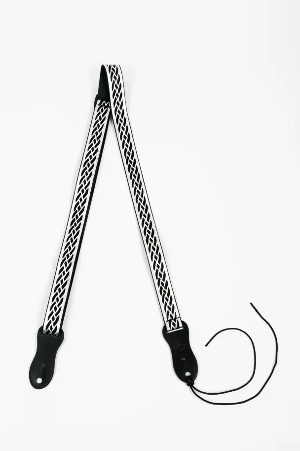 Flight Ukulele Nubuck Strap - Black Silver
