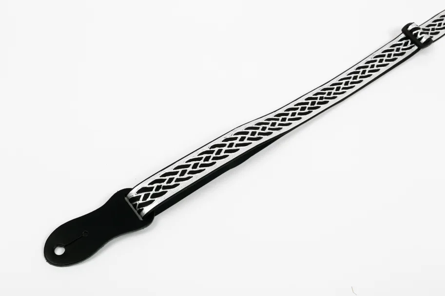 Flight Ukulele Nubuck Strap - Black Silver