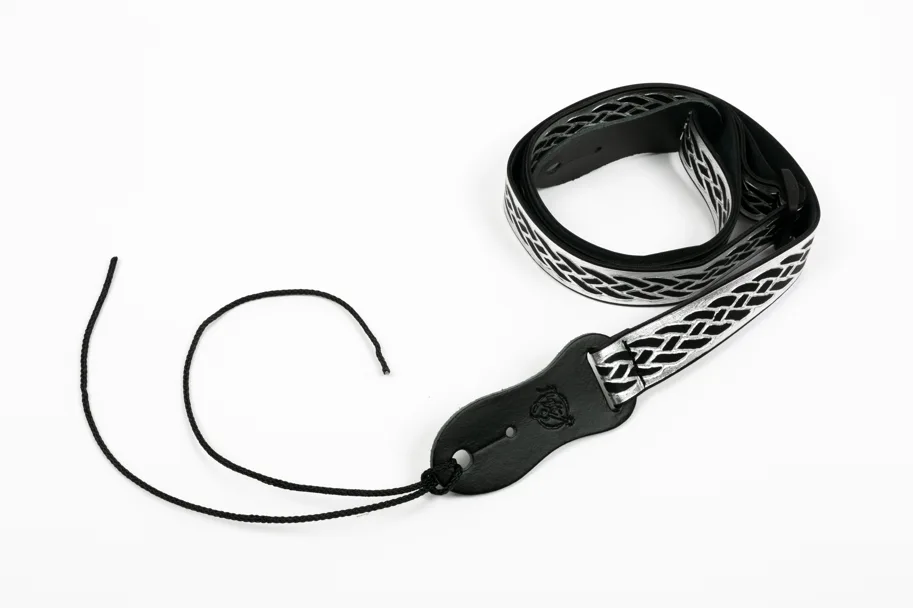 Flight Ukulele Nubuck Strap - Black Silver