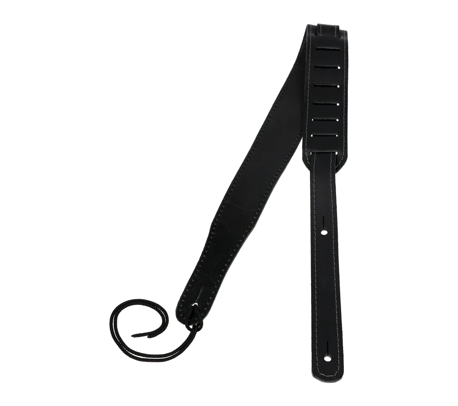 Flight Ukulele Leather Strap - Black