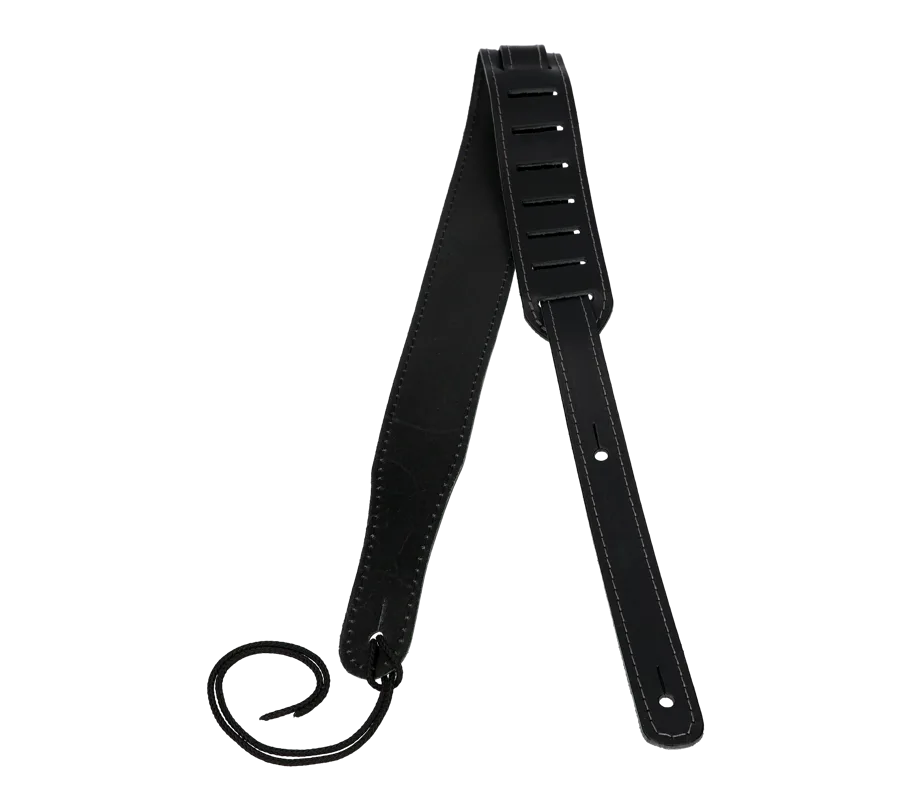Flight Ukulele Leather Strap - Black