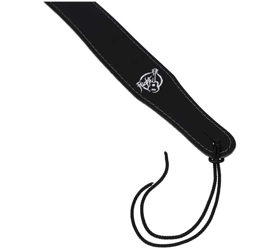 Flight Ukulele Leather Strap - Black