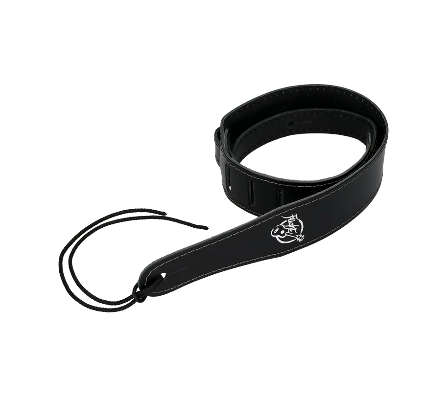 Flight Ukulele Leather Strap - Black