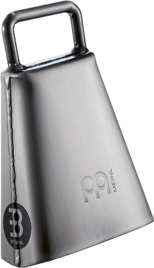 4 1/2" Handheld Cowbell - Hand Brushed Steel