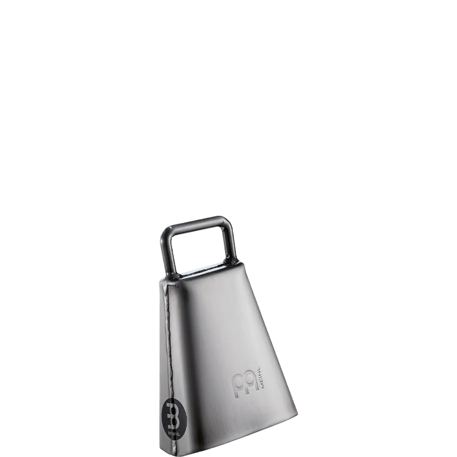 4 1/2" Handheld Cowbell - Hand Brushed Steel