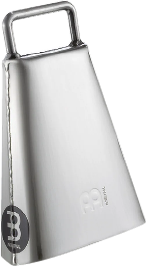 6 1/4" Handheld Cowbell - Hand Brushed Steel