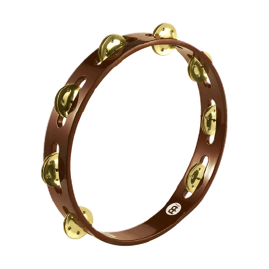 Traditional Tambourine 1 Row - Brass - Brown