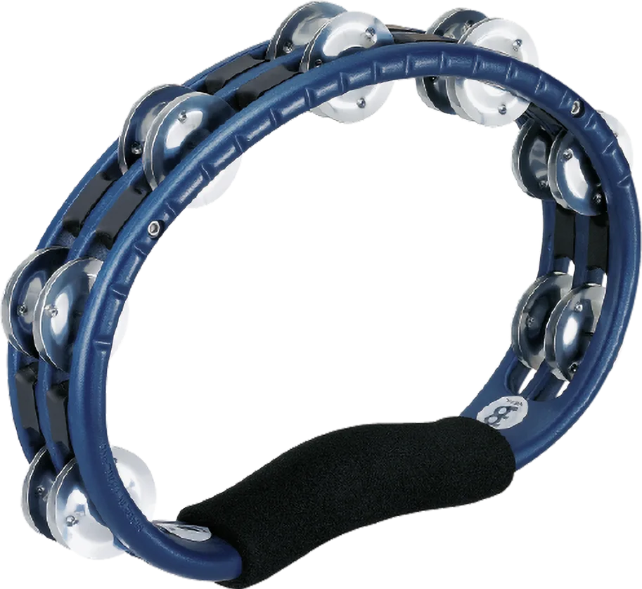 Traditional Hand ABS Tambourine - Aluminum - Blue