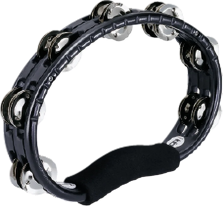 Traditional Hand ABS Tambourine - Steel - Black