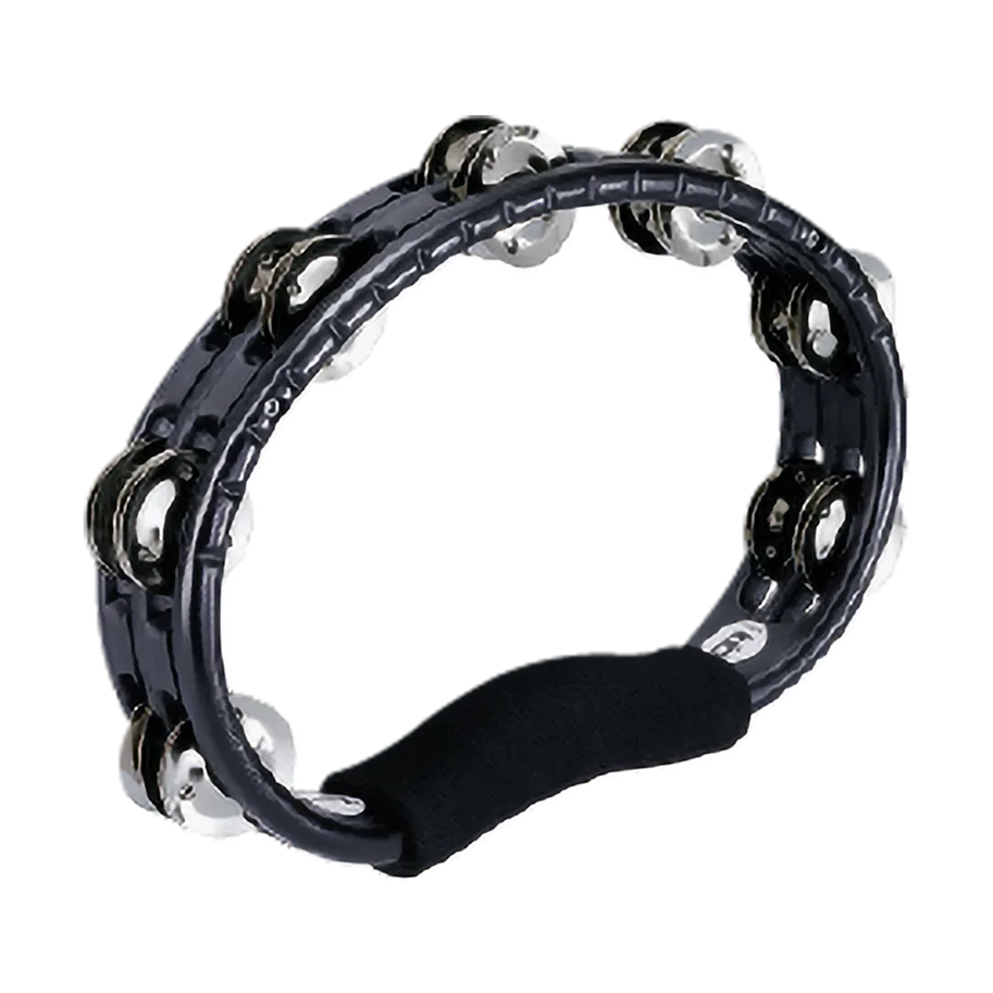 Traditional Hand ABS Tambourine - Steel - Black