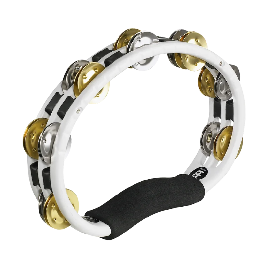 Traditional Hand ABS Tambourine - DualAlloy -White
