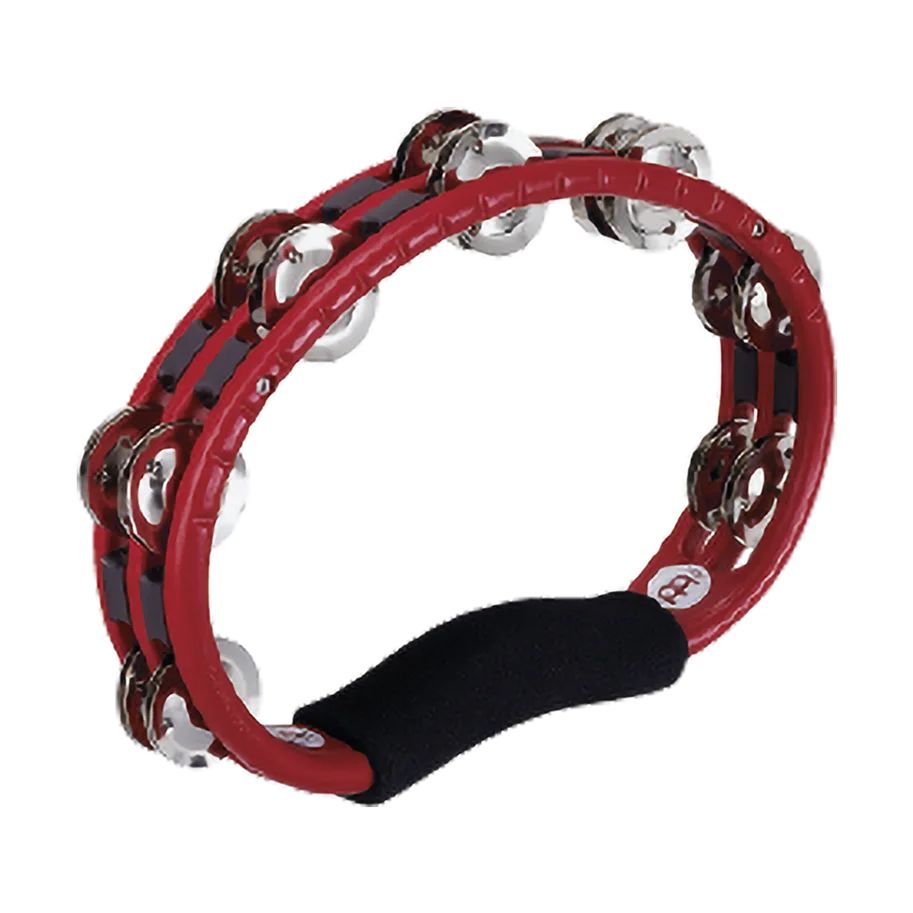 Traditional Hand ABS Tambourine - Steel - Red