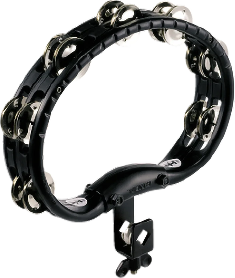 Mountable ABS Tambourine - Steel Jingles - Black