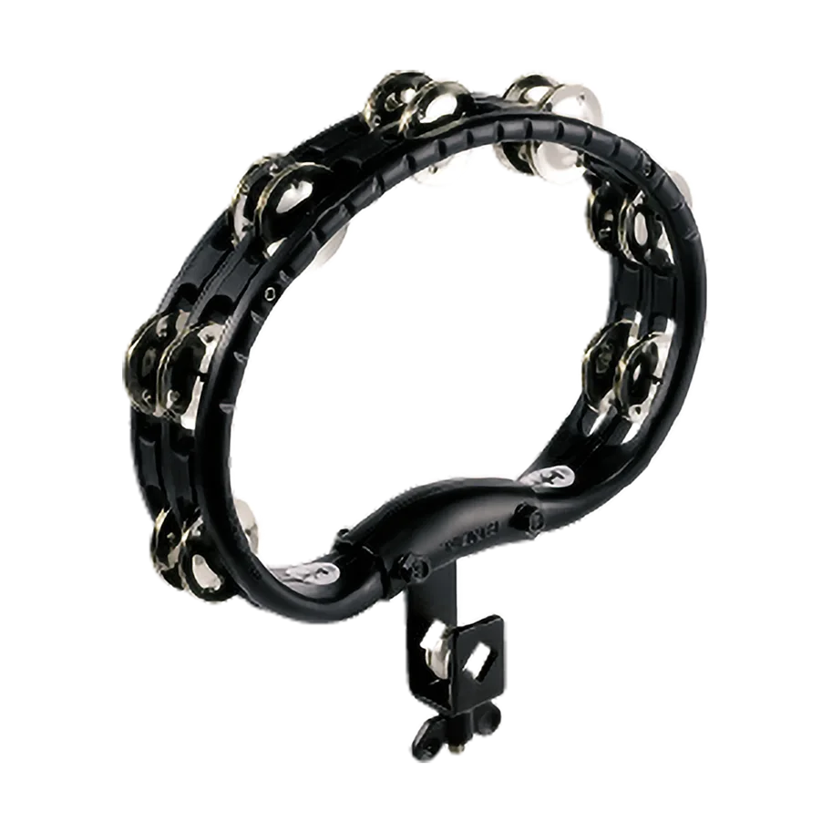 Mountable ABS Tambourine - Steel Jingles - Black