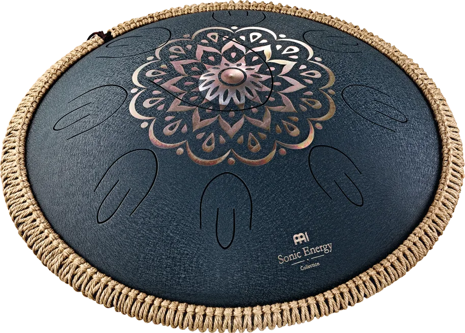 Octave Steel Tongue Drum - D-Amara - Blue Engraved