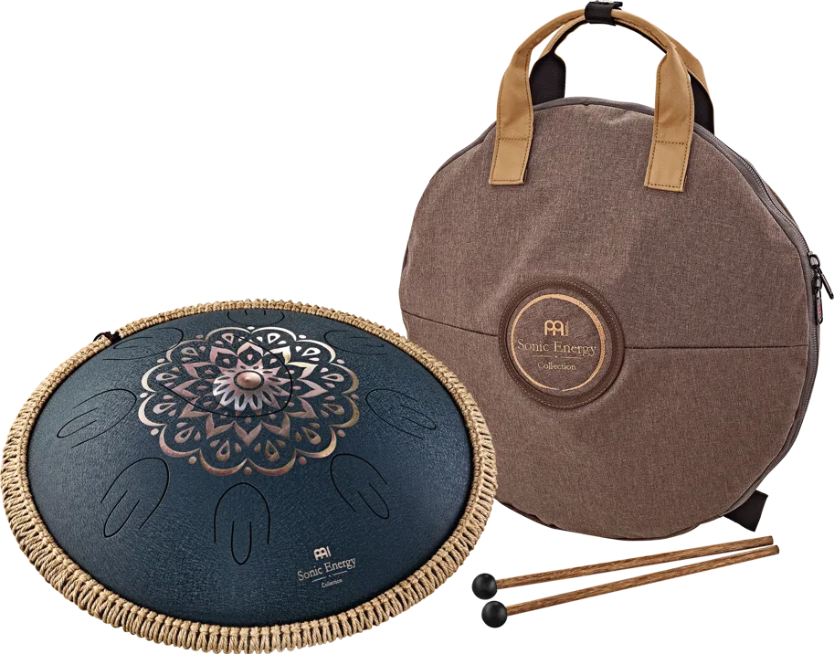 Octave Steel Tongue Drum - D-Amara - Blue Engraved