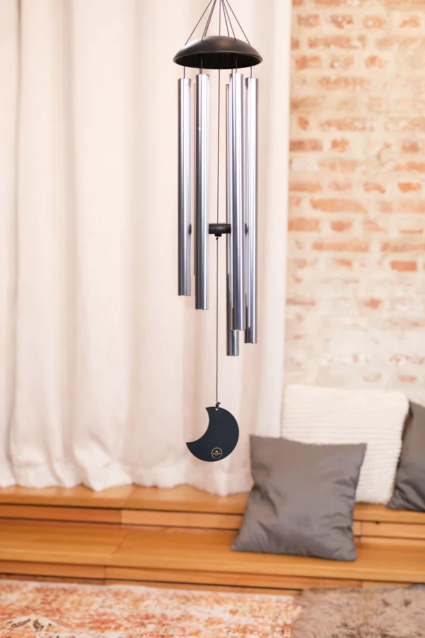 Moon Meditation Chime 44" - Silver