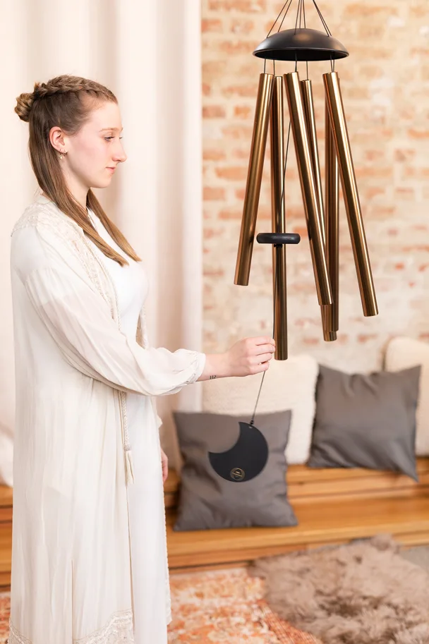 Moon Meditation Chime 44" - Bronze