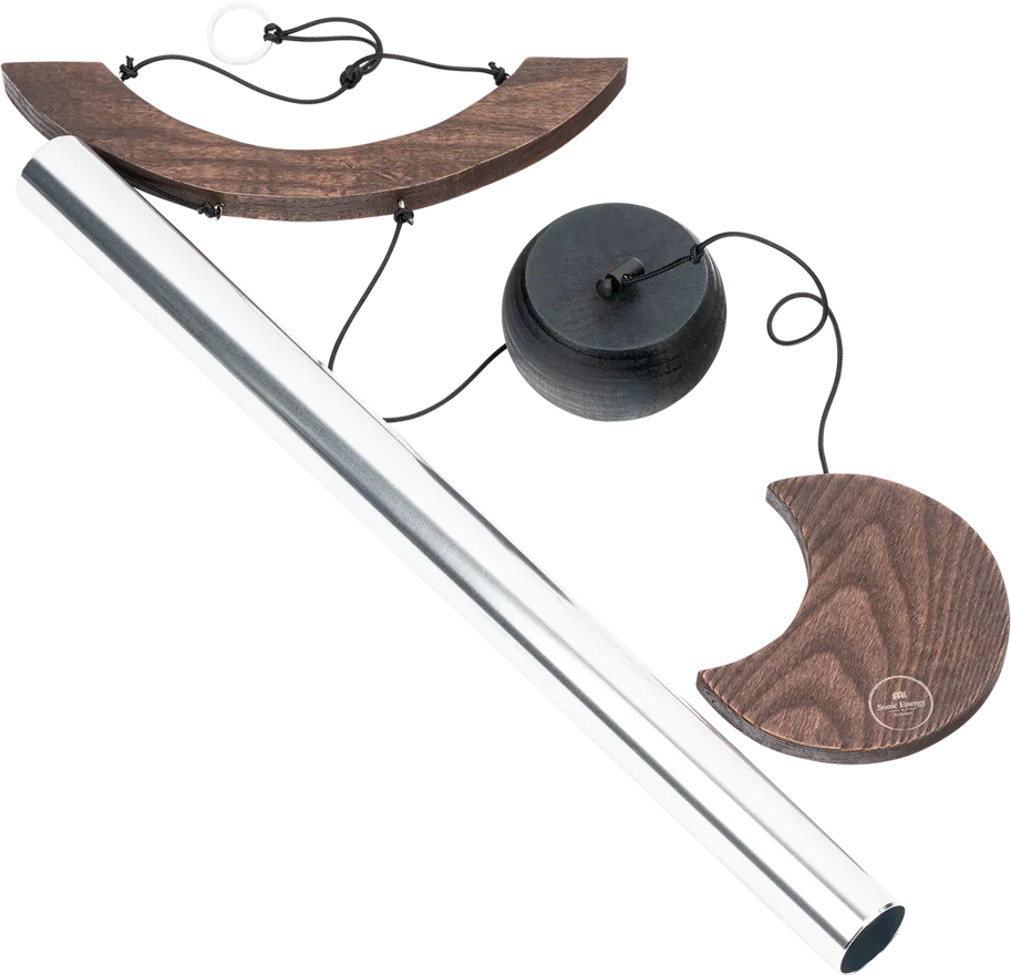 Moon Meditation Chime 35" - Silver