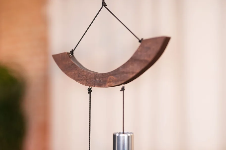 Moon Meditation Chime 35" - Silver